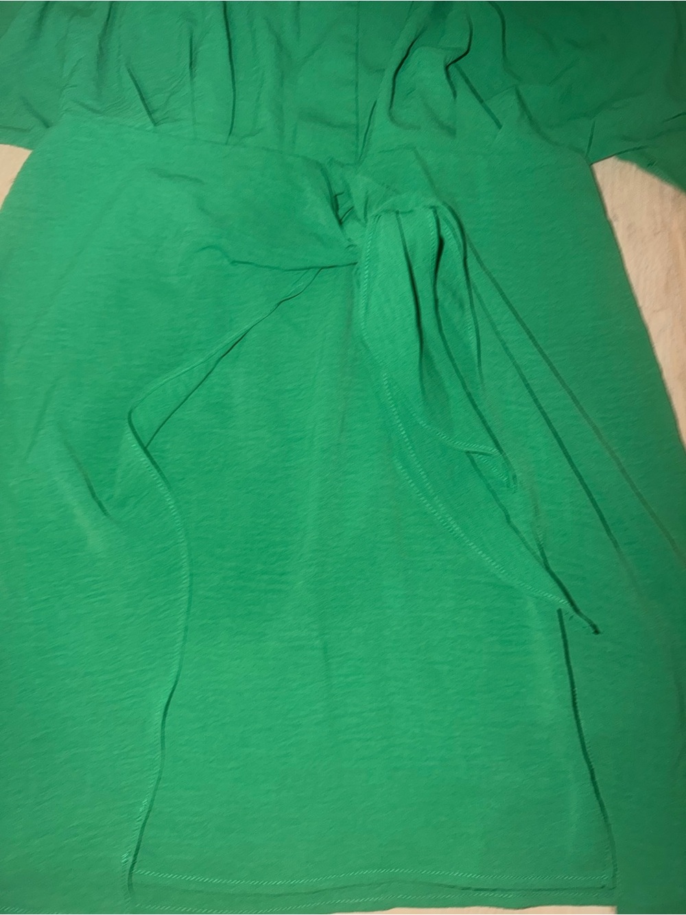 CUPSHE  Shamrock Green Surplice Mini Dress - Picture 10 of 11